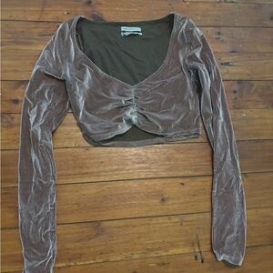 Urban Outfitters Velvet Crop Top